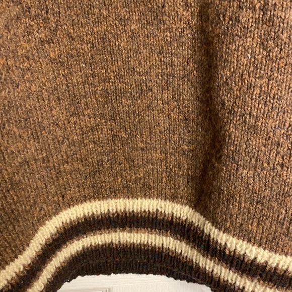 Cottage Craft Tweeds & Yarns 100% Wool Fisherman Sweater Size S - Picture 5 of 8